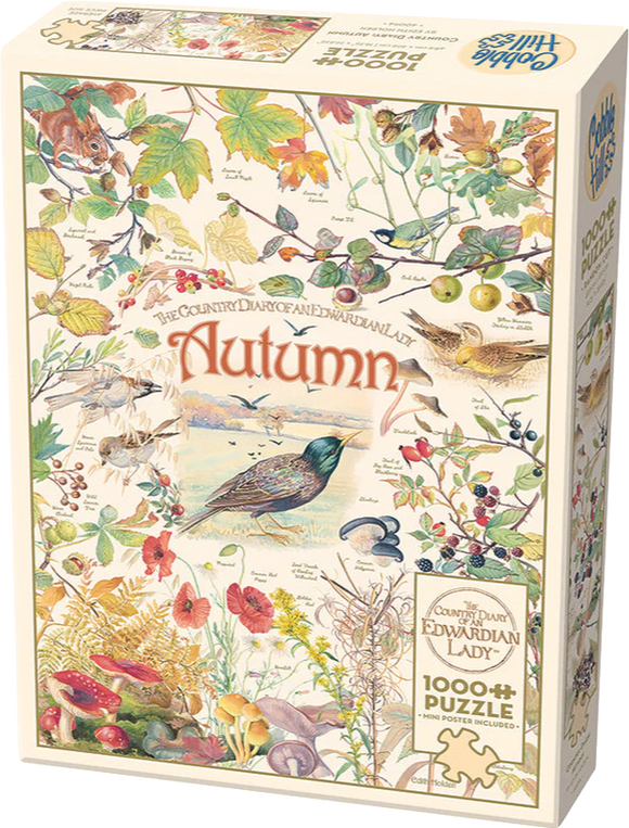 Cobble Hill | Autumn - Country Diary | Edith Holden | 1000 Pieces | Jigsaw Puzzle