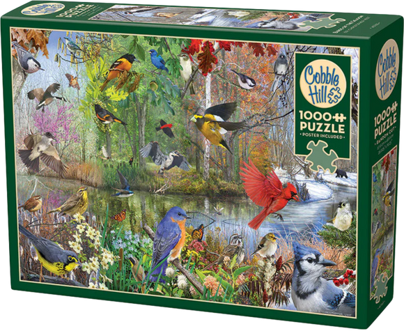 Cobble Hill | Birds Of The Season - R. Christopher Vest | 1000 Pieces | Jigsaw Puzzle
