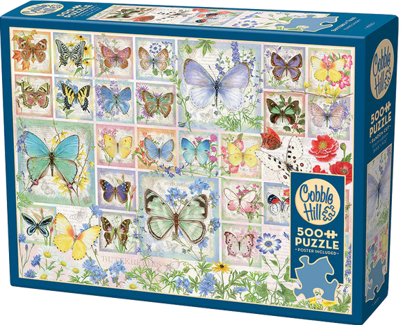 Cobble Hill | Butterfly Tiles - Jane Shasky | 500 Pieces | Jigsaw Puzzle