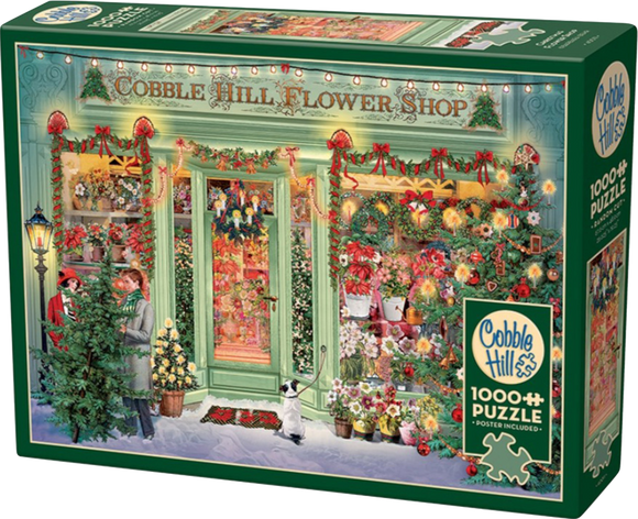 Cobble Hill | Christmas Flower Shop - Barbara Behr | 1000 Pieces | Jigsaw Puzzle