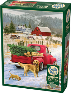 Christmas on the Farm - Greg Giordano | Cobble Hill | 1000 Pieces | Jigsaw Puzzle