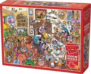 Thanksgiving Togetherness - Doodletown | Dave Whamond | Cobble Hill | 1000 Pieces | Jigsaw Puzzle