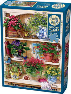 Flower Cupboard - Janet Kruskamp | Cobble Hill | 500 Pieces | Jigsaw Puzzle