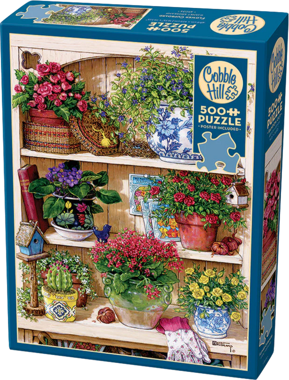 Cobble Hill | Flower Cupboard - Janet Kruskamp | 500 Pieces | Jigsaw Puzzle