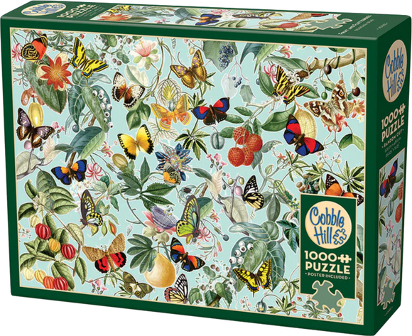 Cobble Hill | Fruit and Flutterbies - Barbara Behr | 1000 Pieces | Jigsaw Puzzle