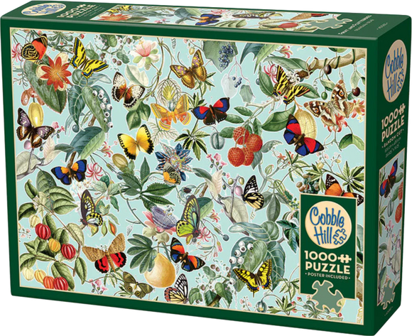 Fruit and Flutterbies - Barbara Behr | Cobble Hill | 1000 Pieces | Jigsaw Puzzle