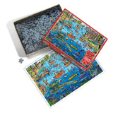 Cobble Hill | Gone Fishing - Doodletown | Dave Whamond | 1000 Pieces | Jigsaw Puzzle