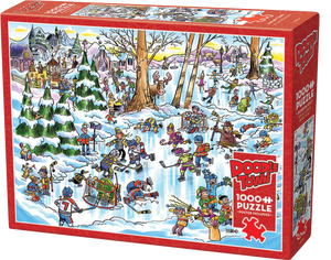 Cobble Hill | Hockey Town - Doodletown | Dave Whamond | 1000 Pieces | Jigsaw Puzzle