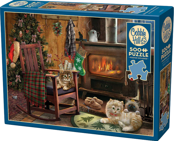Cobble Hill | Kittens by the Stove - Robert Giordano | 500 Pieces | Jigsaw Puzzle