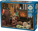 Cobble Hill | Kittens by the Stove - Robert Giordano | 500 Pieces | Jigsaw Puzzle