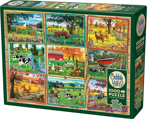 Postcards From The Farm - J. Charles | Cobble Hill | 1000 Pieces | Jigsaw Puzzle