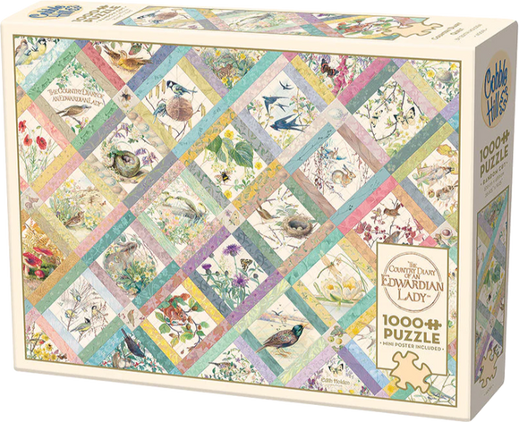 Cobble Hill | Quilt - Country Diary | Edith Holden | 1000 Pieces | Jigsaw Puzzle