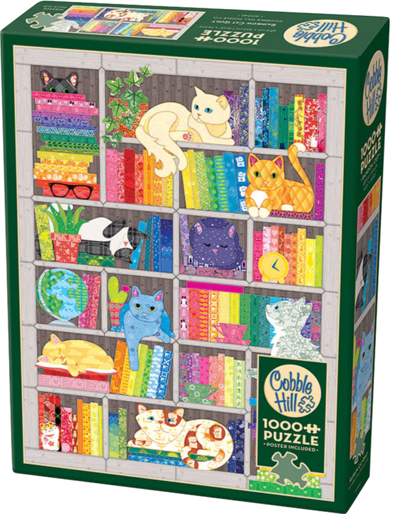 Cobble Hill | Rainbow Cat Quilt | 1000 Pieces | Jigsaw Puzzle
