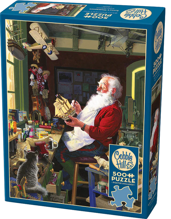 Cobble Hill | Santa's Workbench - Tom Newsom | 500 Pieces | Jigsaw Puzzle