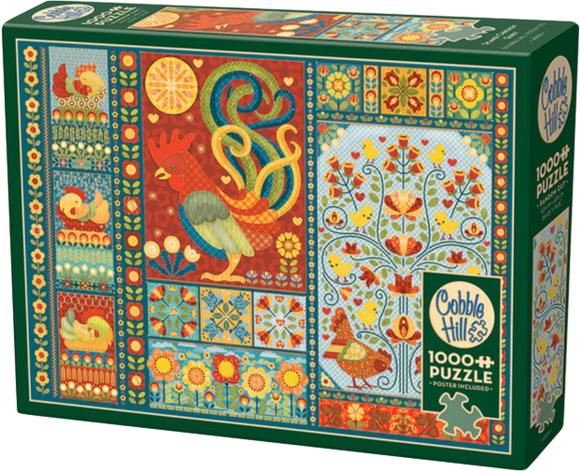 Cobble Hill | Scandi Chicken Quilt | 1000 Pieces | Jigsaw Puzzle