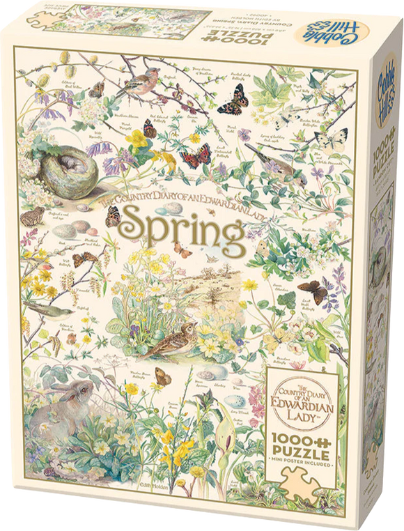 Cobble Hill | Spring - Country Diary | Edith Holden | 1000 Pieces | Jigsaw Puzzle