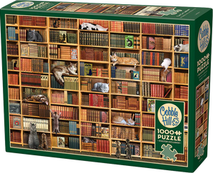 The Cat Library | Cobble Hill | 1000 Pieces | Jigsaw Puzzle