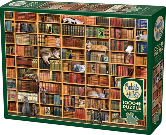Cobble Hill | The Cat Library | 1000 Pieces | Jigsaw Puzzle