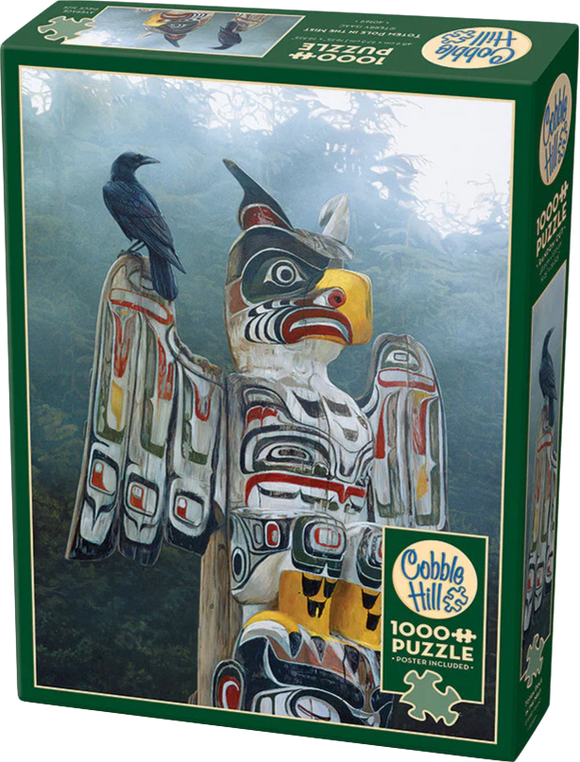 Cobble Hill | Totem Pole In The Mist - Terry Isaac | 1000 Pieces | Jigsaw Puzzle