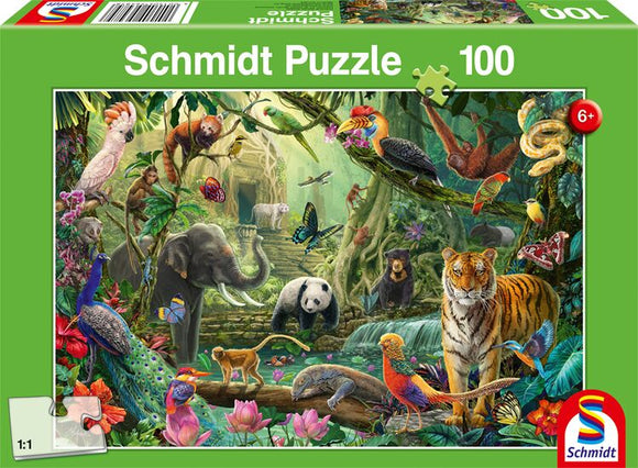 Colourful Jungle Wildlife | Schmidt | 100 Pieces | Jigsaw Puzzle