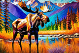 Colourful Moose | Micro Puzzles | 150 Pieces | Micro Jigsaw Puzzle