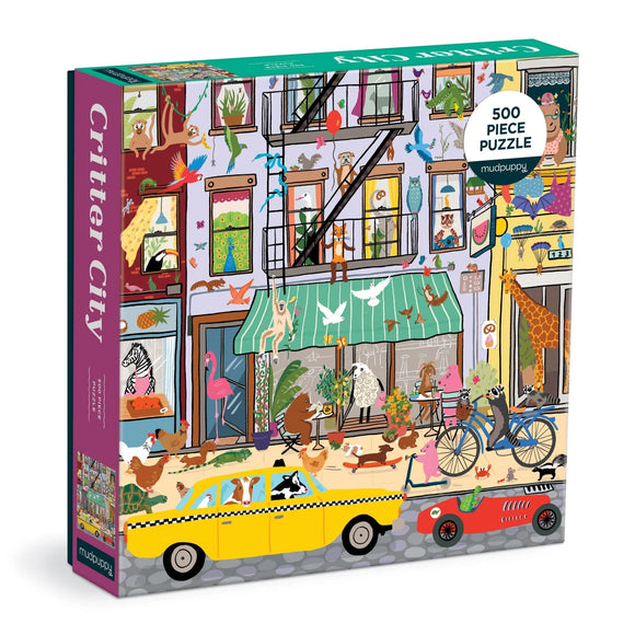 Critter City | Mudpuppy | 500 Pieces | Jigsaw Puzzle