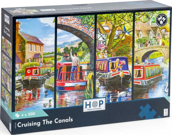 Cruising the Canals | House Of Puzzles | 4 X 500 Pieces | Jigsaw Puzzle