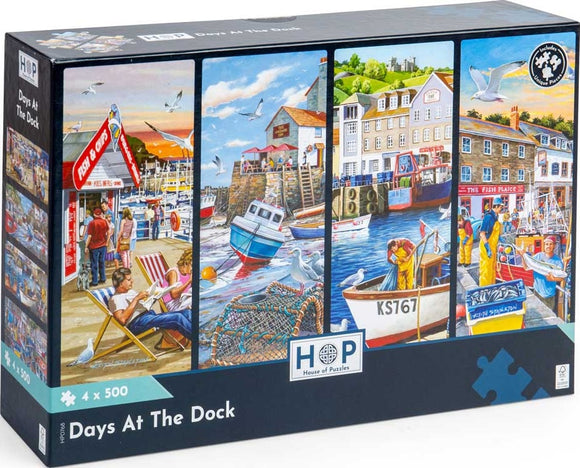 Days at the Dock | House Of Puzzles | 4 X 500 Pieces | Jigsaw Puzzle