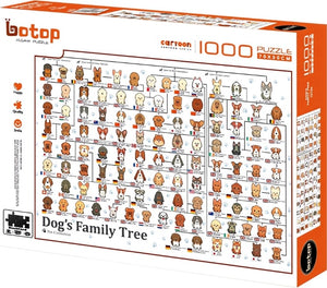 Dog's Family Tree | Blackcard | Botop | 1000 Pieces | Jigsaw Puzzle