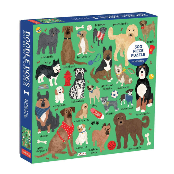 Doodle Dogs | Mudpuppy | 500 Pieces | Jigsaw Puzzle