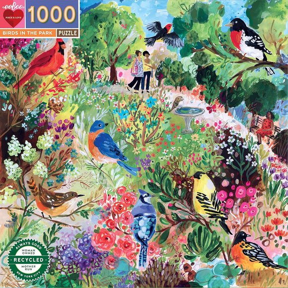 Eeboo | Birds In The Park - Jennifer Orkin Lewis | 1000 Pieces | Jigsaw Puzzle