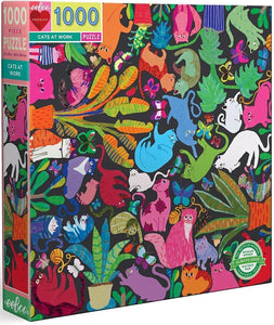 Cats At Work - Monika Forsberg | Eeboo | 1000 Pieces | Jigsaw Puzzle