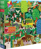 Dogs In The Park - Monika Forsberg | Eeboo | 1000 Pieces | Jigsaw Puzzle