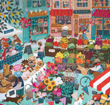 Eeboo | English Green Market - Victoria Ball | 1000 Pieces | Jigsaw Puzzle