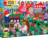 Green Market - Monika Forsberg | Eeboo | 100 Pieces | Jigsaw Puzzle