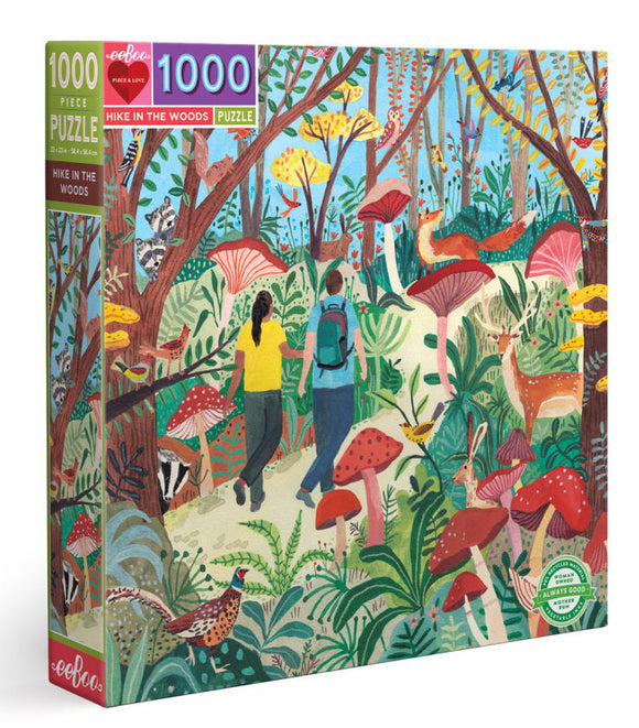 Eeboo | Hike In The Woods - Miranda Sofroniou | 1000 Pieces | Jigsaw Puzzle