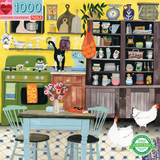 Kitchen Chickens - Anisa Makhoul | Eeboo | 1000 Pieces | Jigsaw Puzzle