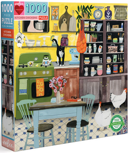 Kitchen Chickens - Anisa Makhoul | Eeboo | 1000 Pieces | Jigsaw Puzzle
