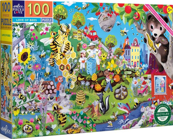 Love of Bees - Linda Bleck | Eeboo | 100 Pieces | Jigsaw Puzzle