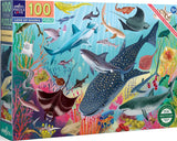 Love Of Sharks - Uta Krugmann | Eeboo | 100 Pieces | Jigsaw Puzzle