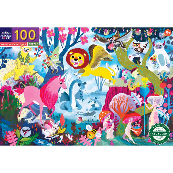 Eeboo | Magical Creatures | 100 Pieces | Jigsaw Puzzle