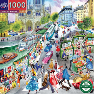 Paris Bookseller - Victoria Krylov | Eeboo | 1000 Pieces | Jigsaw Puzzle