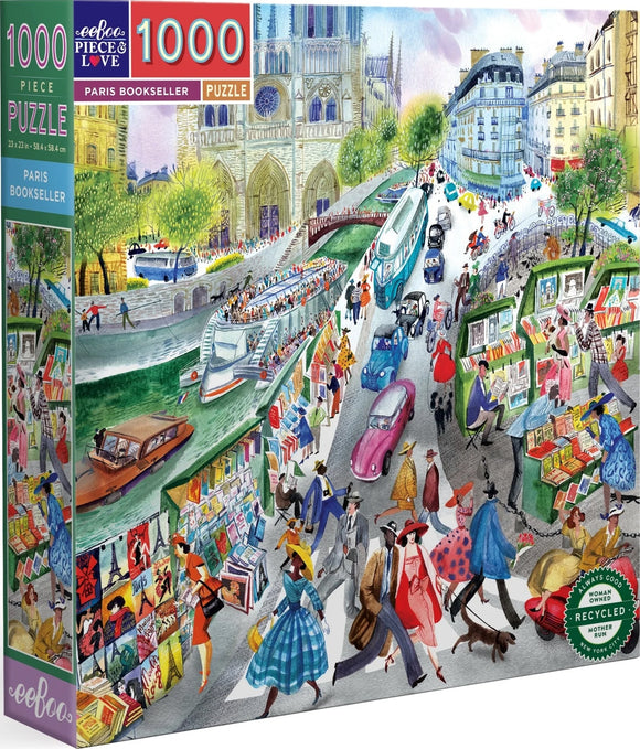 Paris Bookseller - Victoria Krylov | Eeboo | 1000 Pieces | Jigsaw Puzzle