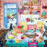 Pink Kitchen - Maria Over | Eeboo | 1000 Pieces | Jigsaw Puzzle