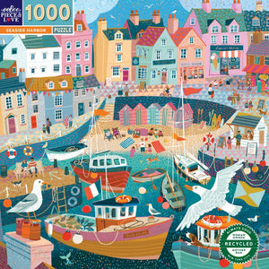 Seaside Harbor | Eeboo | 1000 Pieces | Jigsaw Puzzle