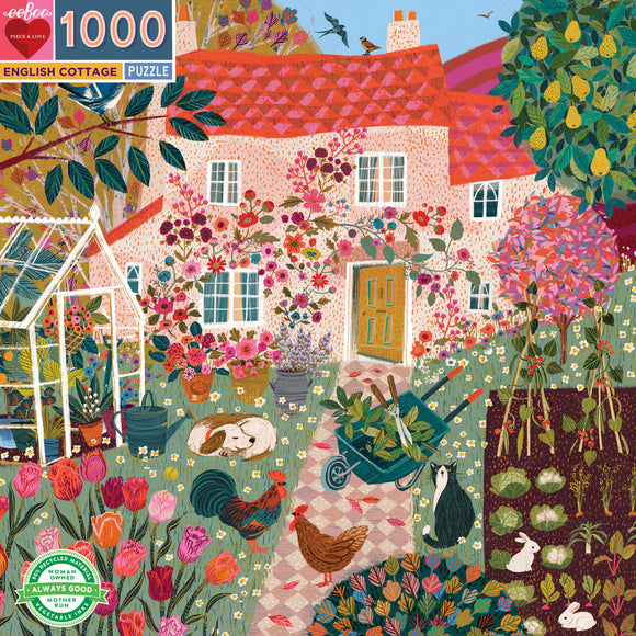 English Cottage - Victoria Ball | Eeboo | 1000 Pieces | Jigsaw Puzzle