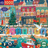English Seaside Christmas - Victoria Ball | Eeboo | 1000 Pieces | Jigsaw Puzzle