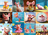 Eurographics | Funny Pigs - Lucia Heffernan | 1000 Pieces | Jigsaw Puzzle