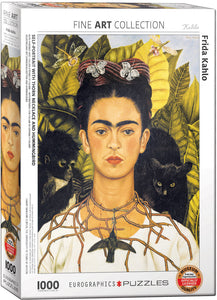 Eurographics | Self Portrait with Thorn Necklace and Hummingbird - Frida Kahlo | Fine Art Collection | 1000 Pieces | Jigsaw Puzzle