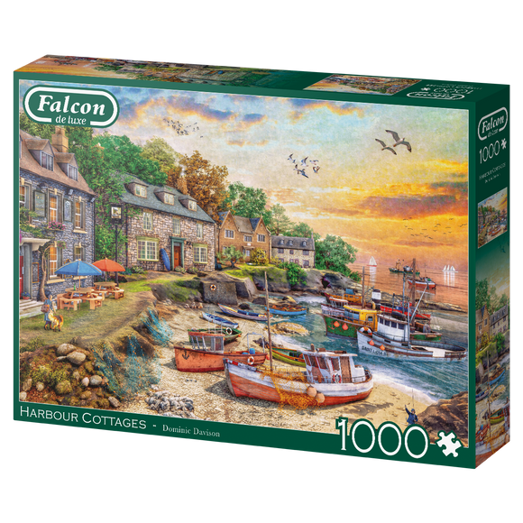 Harbour Cottages - Dominic Davison | Falcon | 1000 Pieces | Jigsaw Puzzle